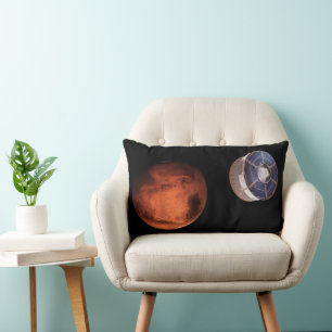 Spacecraft Carrying The Perseverance Rover Lumbar Pillow