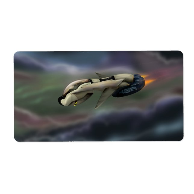 Spacecraft flying through a planet (Front)