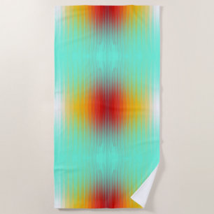 Spacecraft Reentry Plasma Field Colours Abstract Beach Towel