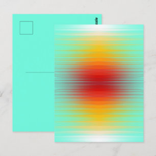 Spacecraft Reentry Plasma Field Colours Abstract Postcard