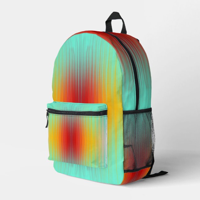 Spacecraft Reentry Plasma Field Colours Abstract  Printed Backpack (Back Corner Right)