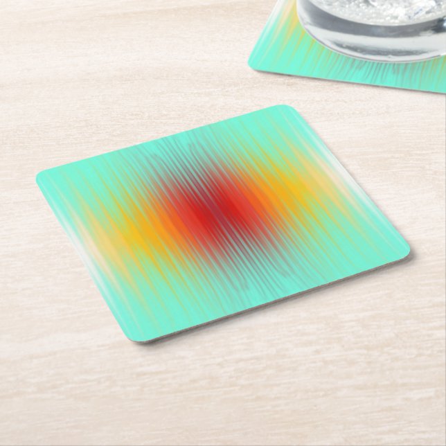 Spacecraft Reentry Plasma Field Colours Abstract  Square Paper Coaster (Angled)