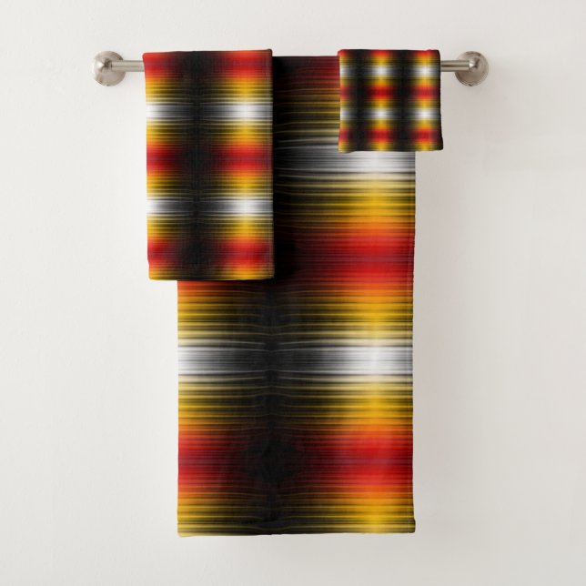 Spacecraft Reentry Plasma Field Colours Pattern Ar Bath Towel Set (Insitu)