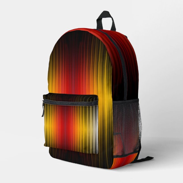 Spacecraft Reentry Plasma Field Colours Pattern Ar Printed Backpack (Back Corner Right)