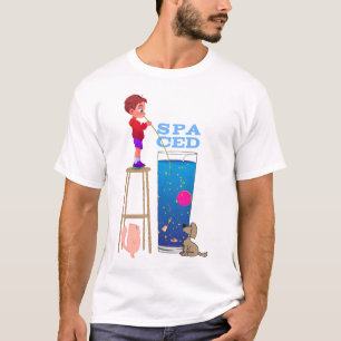 Spaced, boy on stool drinking the universe T-Shirt