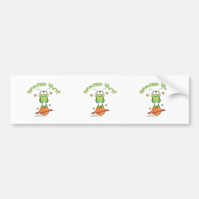 Spaced Out Alien Bumper Sticker (Front)