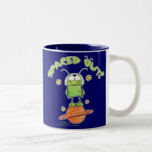 Spaced Out Alien Two-Tone Coffee Mug