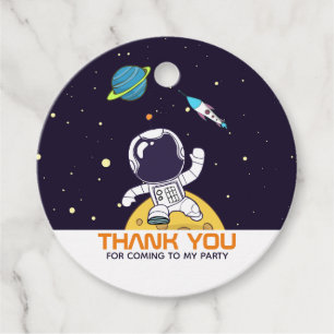 Spaceman Astronaut Exploring Outer Space Thank You Favour Tags