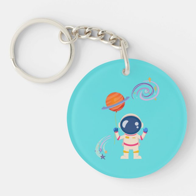Spaceman cartoon adventures. keychain (Front)