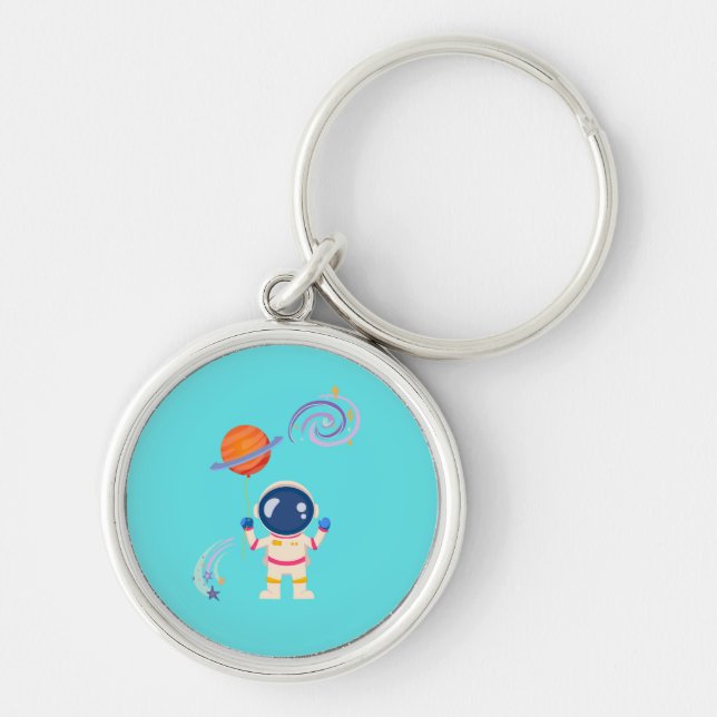 Spaceman cartoon adventures. keychain (Front)