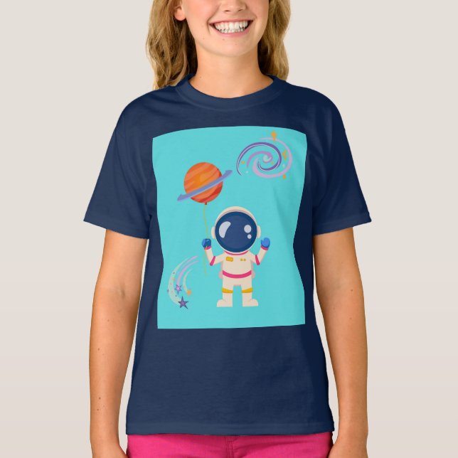 Spaceman cartoon adventures. T-Shirt (Front)