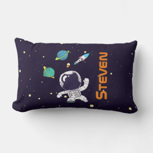 Spaceman Exploring Outer Space Lumbar Pillow