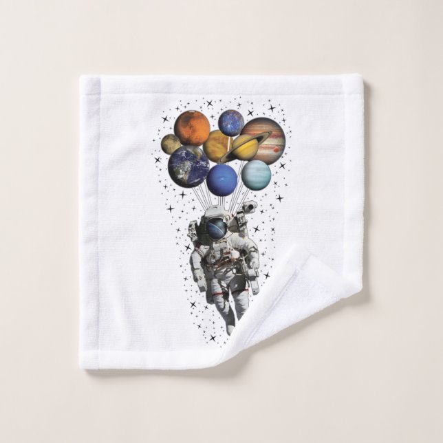 Spaceman Galaxy Universe Planets Astronomy Wash Cloth (Wash Cloth)