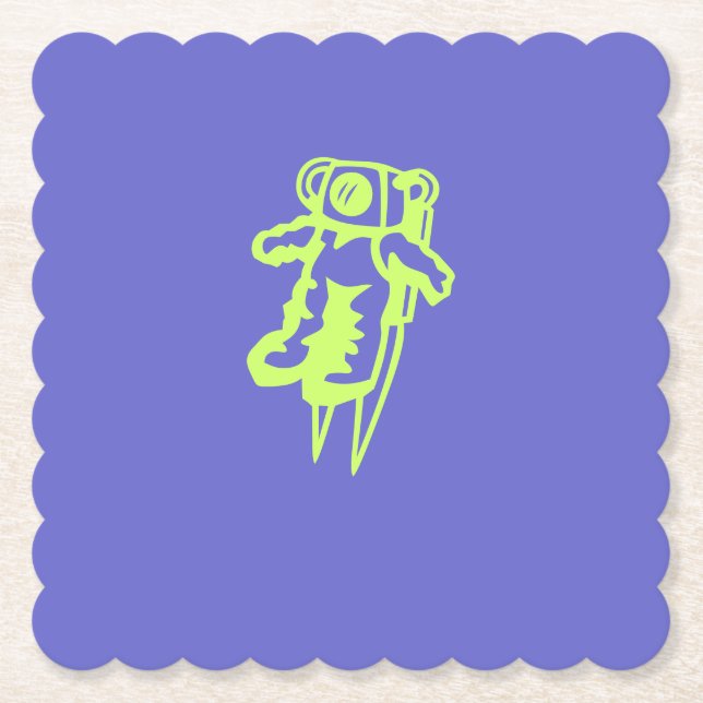 Spaceman Paper Coaster (Front)