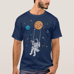 Spaceman Pizza, Funny Fast Food Solar System Astro T-Shirt