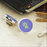 Spaceman Planet Jill Round Lapel Pin<br><div class="desc">Up,  up and away with this astronomer lapel pin. Looks great on your backpack or suit jacket.</div>