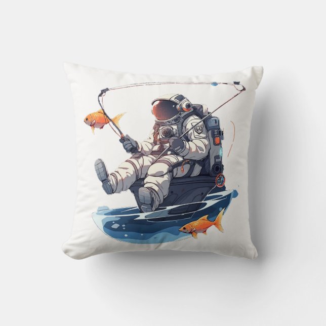 spaceman throw pillow (Front)