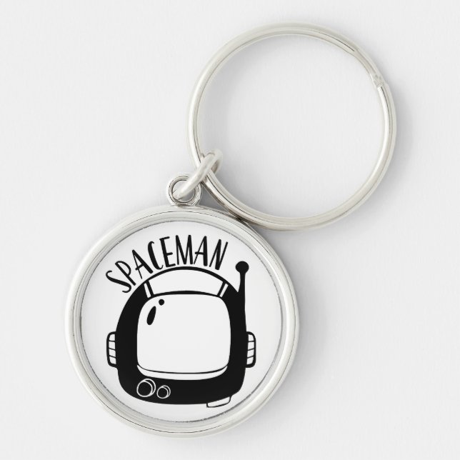 Spaceman Vintage Keychain (Front)