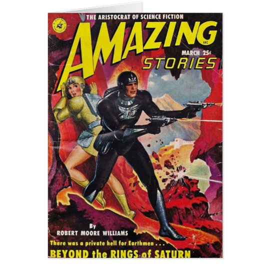 Spaceman with Two Rayguns Card
