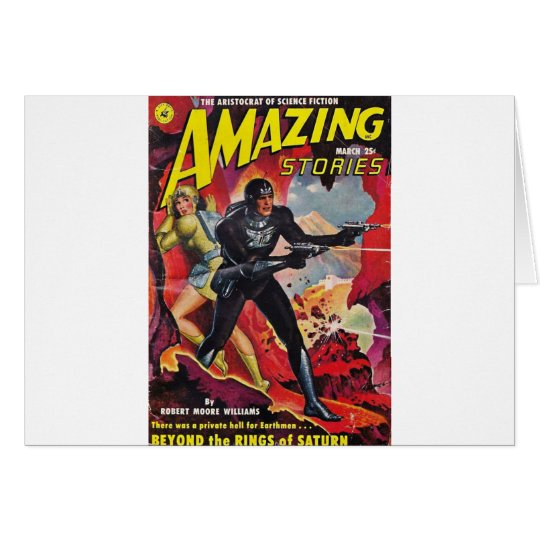 Spaceman with Two Rayguns Card