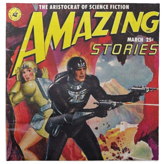 Spaceman with Two Rayguns Napkin