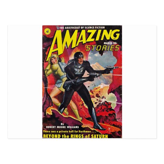 Spaceman with Two Rayguns Postcard