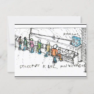 Spaceport  KARL,  Artist's concept sketch the Postcard