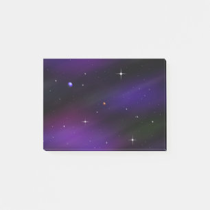 Spacescape With Planets and Stars Post-it Notes