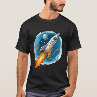 Spaceship Astronaut Science Astrology Space Advent T-Shirt