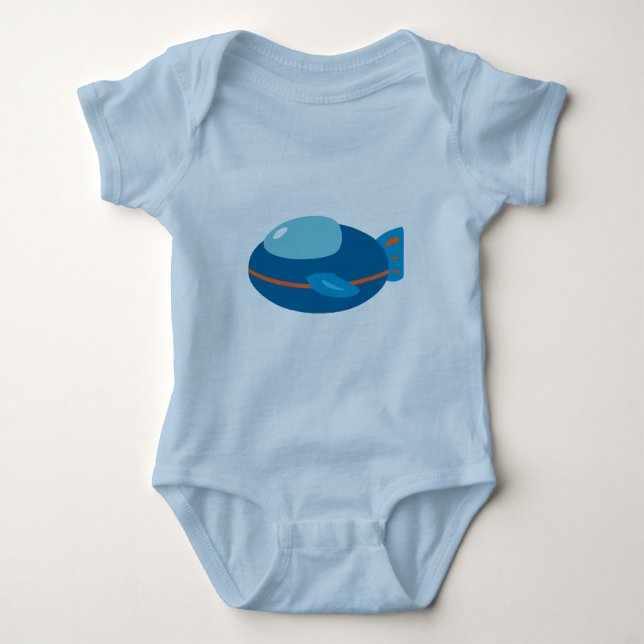 Spaceship Baby Clothes Bodysuit (Front)