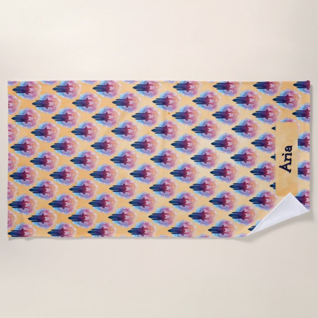 Spaceship Beach Towel (Front)
