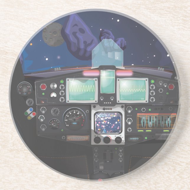 Spaceship Console Coaster (Front)