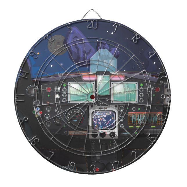 Spaceship Console Dartboard (Front)