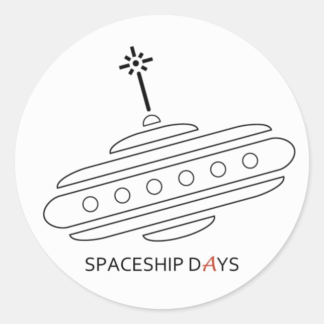 SPACESHIP DAYS Sticker (Front)