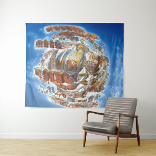 Spaceship Disintegration Tapestry