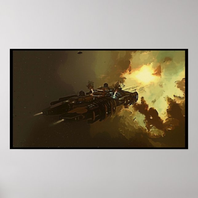 Spaceship from EVE online fan art Poster (Front)