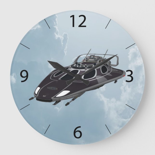 Spaceship Large Clock (Front)