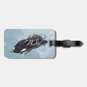Spaceship Luggage Tag