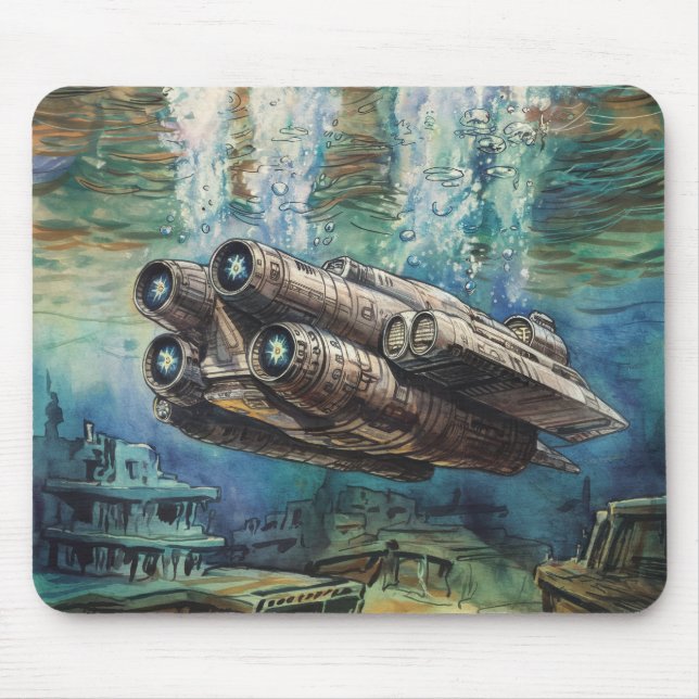 spaceship mouse pad (Front)