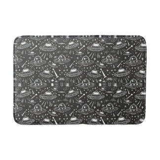 Spaceship Pattern Bath Mat