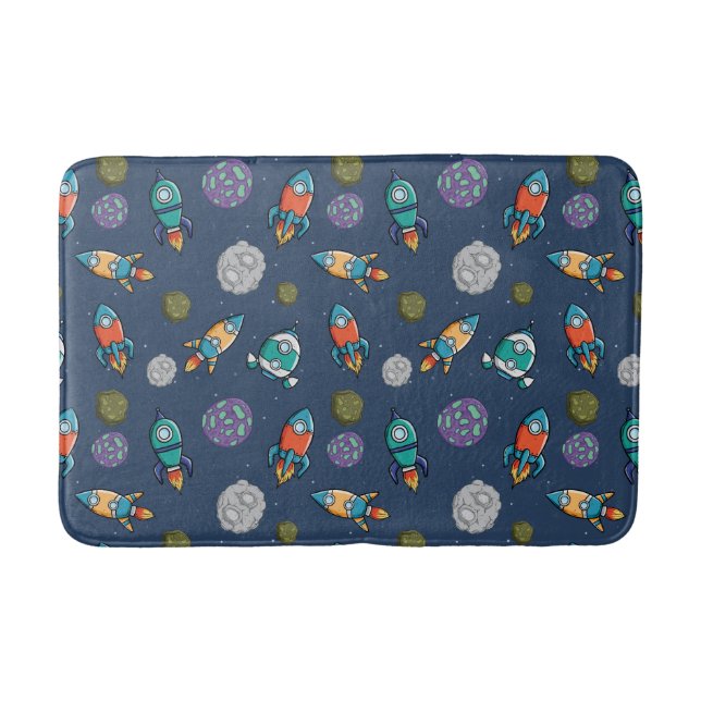 Spaceship Pattern bath mats (Front)