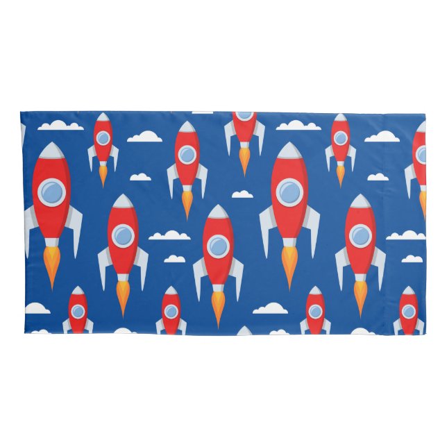 Spaceship Rocket Fun Pillowcase (Back-Right)
