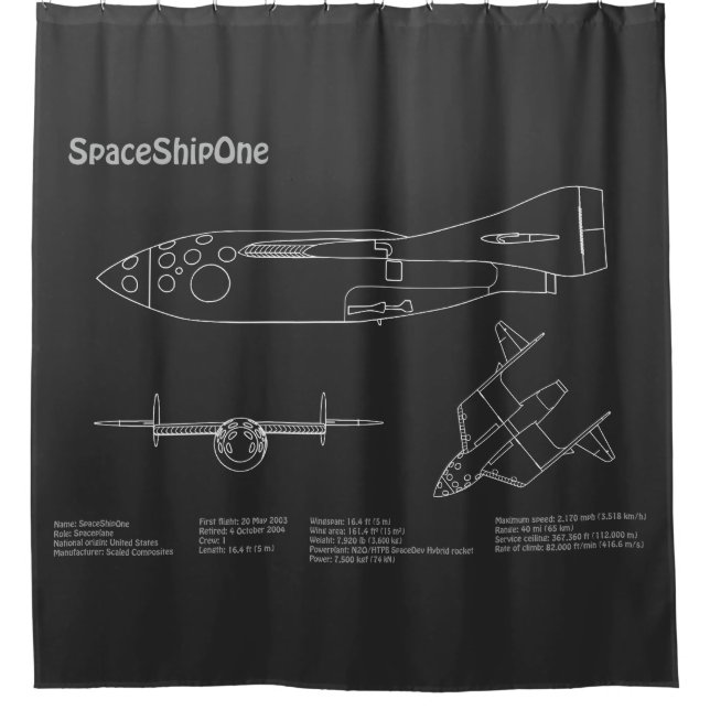 SpaceShipOne - Airplane Blueprint Drawing Plans PD (Front)