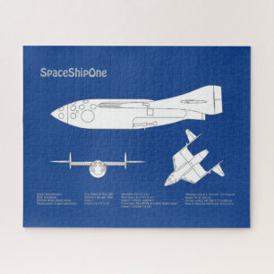 SpaceShipOne - Airplane Blueprint Plans ABD Jigsaw Puzzle