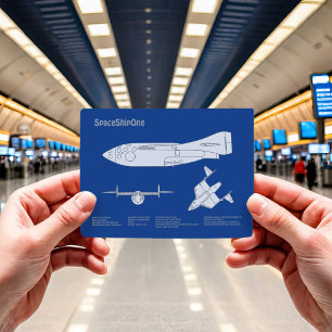 SpaceShipOne - Airplane Blueprint Plans ABD Postcard