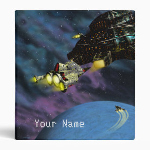 Spaceships Binder with Your Name