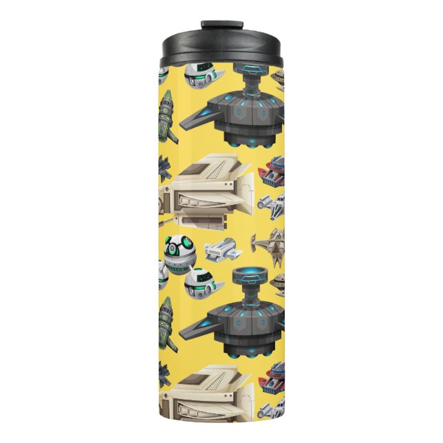 Spaceships, Robots, Droids Thermal Tumbler (Front)