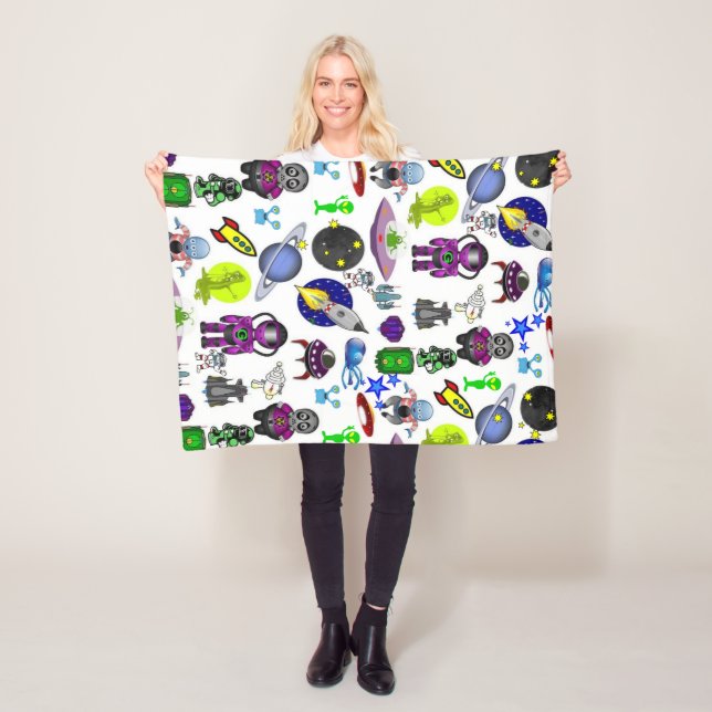 Spaceships Stars Aliens  Blanket (In Situ)