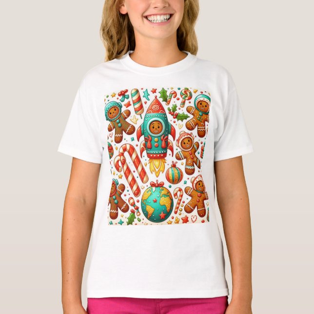 SpaceShuttle christmas  T-Shirt (Front)