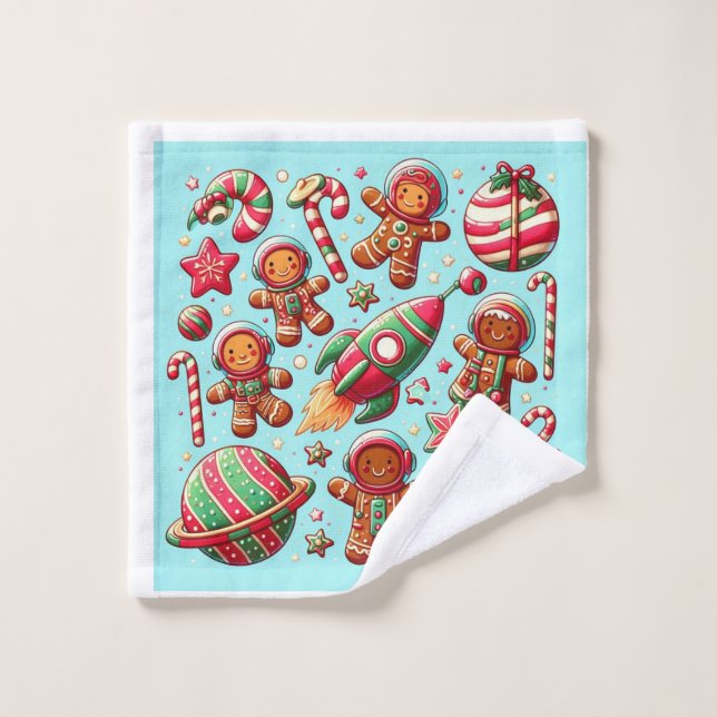 Spaceshuttle christmas  wash cloth (Wash Cloth)